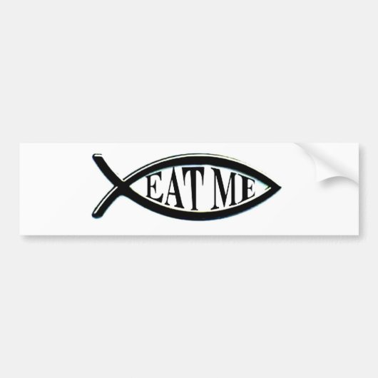 Eat Me Fish Bumpersticker (Voorkant)