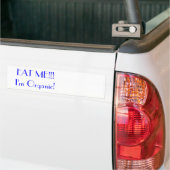 EAT ME!!! Ik ben organisch! Bumpersticker (Op Truck)