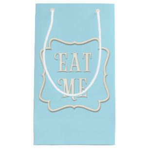 "Eat Me" Wonderland Tea Party Pastel Blue Klein Cadeauzakje