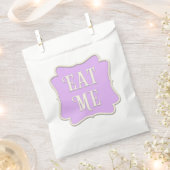 "Eat me" Wonderland Tea Party Pastel Paars Bedankzakje (Geknipt)
