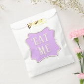 "Eat me" Wonderland Tea Party Pastel Paars Bedankzakje (Gezegeld)