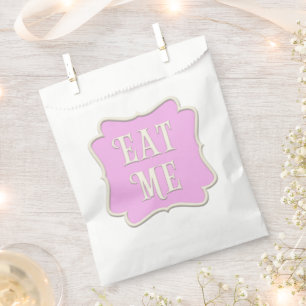 "Eat Me" Wonderland Tea Party Pastel Pink Bedankzakje