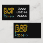Eat Medium Ticket Aangepaste visitekaartje Templat (Voorkant / Achterkant)
