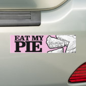EAT MIJN PIE BUMPERSTICKER (Op auto)
