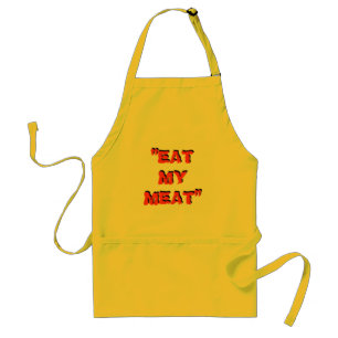 "EAT MIJN VLEES" APRON $ 19,95 STANDAARD SCHORT
