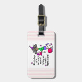 Eat more Cake Birthday Humor Bagagelabel (Voorkant verticaal)