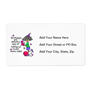 Eat more Cake Birthday Humor Etiket