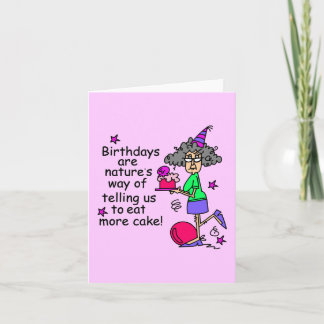 Eat more Cake Birthday Humor Kaart