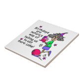 Eat more Cake Birthday Humor Tegeltje (Zijkant)