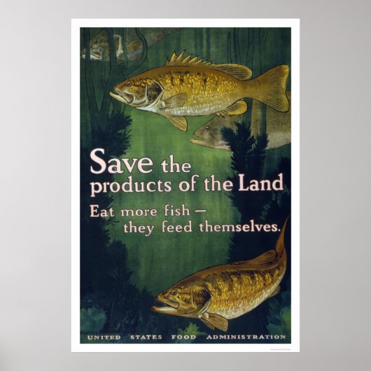 Eat more Fish Poster 1917 (Voorkant)