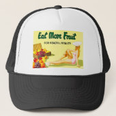 Eat more Fruit - reclame ca. 1940 Trucker Pet (Voorkant)