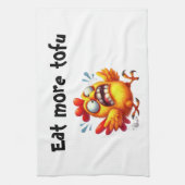 Eat More Tofu with Panicked Funny Chicken Theedoek (Verticaal)