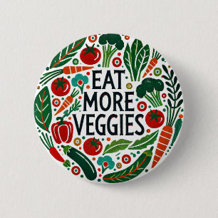 Eat more Veggies Ronde Button 5,7 Cm