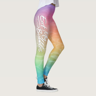 "Eat My Bubbles" Eenhoorn Badwater kleur Zwemleven Leggings