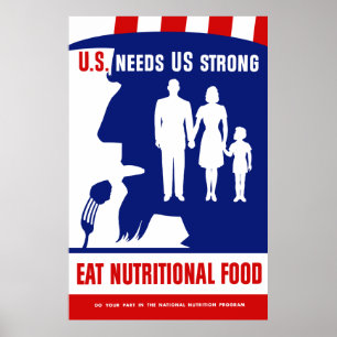 Eat Nutritional Food — oom Sam Poster
