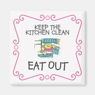 Eat Out Teddy Bear Magnet Magneet
