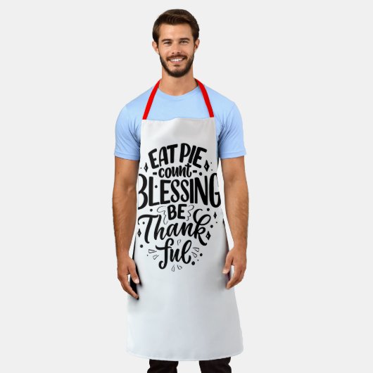 Eat Pie Count Blessing Schort (Gedragen)