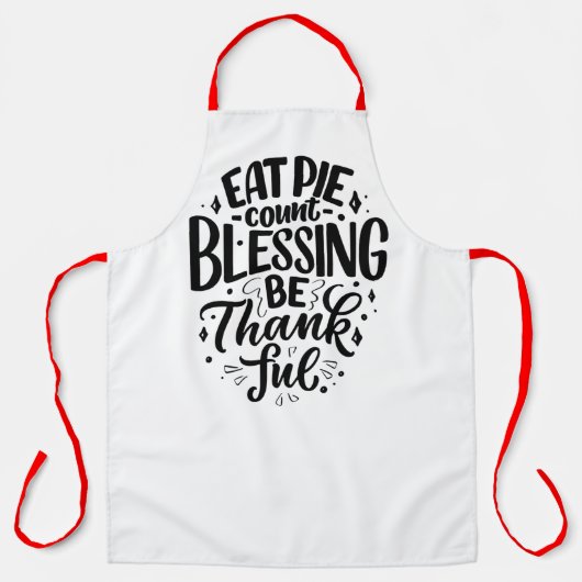 Eat Pie Count Blessing Schort (Voorkant)