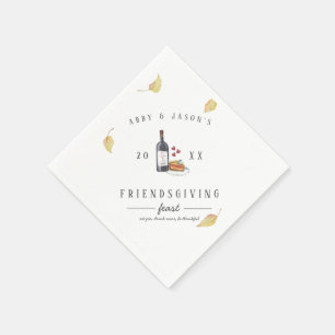 Eat Pie, Drink Wine, wees dankbaar THANKSGIVING Servet