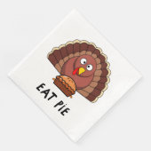 Eat Pie met Thanksgiving Turkije Servet (Hoek)