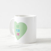 Eat Play Love - Cute Pastel Heart Coffee Mug (Devant gauche)
