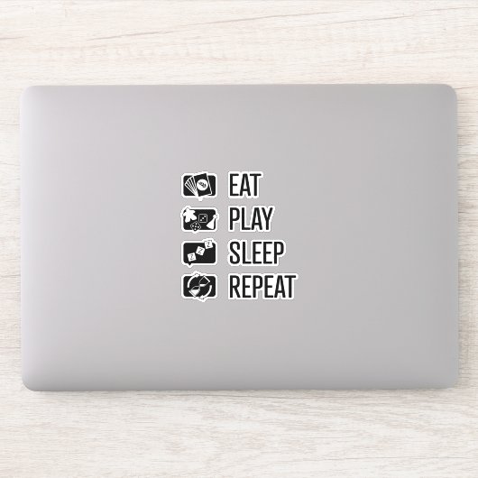 Eat-Play-Sleep-Repeat Jeux Sticker Vinyl (Ordinateur)