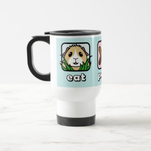 Eat Poop Sleep Guinea Pig Travel Mug Reisbeker