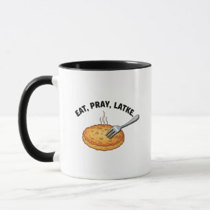 Eat Pray Latke Joodse Hanukkah Latke geliefden Mok
