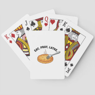 Eat Pray Latke Joodse Hanukkah Latke geliefden Pokerkaarten