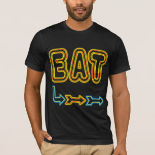 Eat Retro Neon Sign Art T-shirt