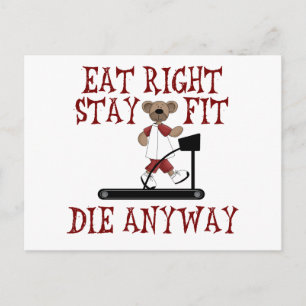 Eat right - Blijf in de pas Briefkaart
