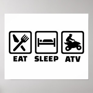 Eat slaap ATV Poster