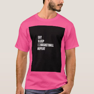 Eat Slaap Basketbal Herhaal speler Coach T-shirt
