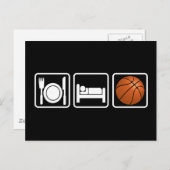 Eat, Slaap, Basketball Briefkaart (Voorkant / Achterkant)