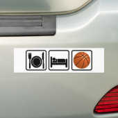 Eat, Slaap, Basketball Bumpersticker (Op auto)