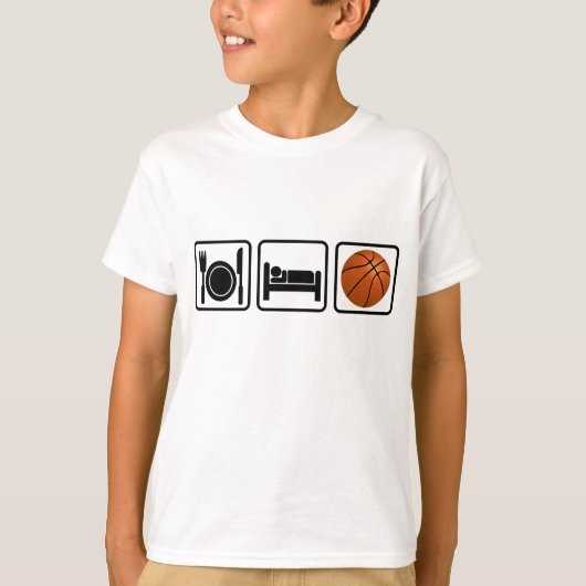 Eat, Slaap, Basketball T-shirt (Voorkant)