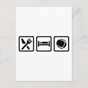 Eat slaap Boule Briefkaart
