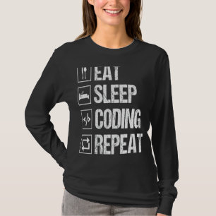 Eat Slaap Code Herhaal Computer Programmeur Nerd C T-shirt