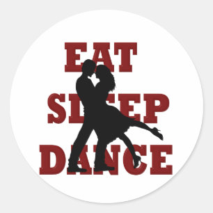 Eat, Slaap, Dance Ronde Sticker