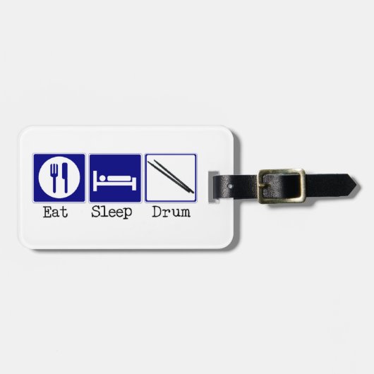 Eat, Slaap, Drum Bagagelabel (Voorkant horizontaal)