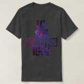 Eat slaap duckpin bowling repeat T T-shirt (Design voorkant)
