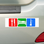 Eat,Slaap,Hookah Bumpersticker (Op auto)
