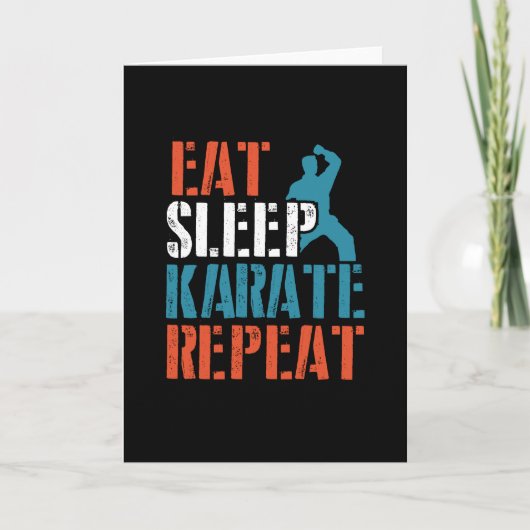 Eat slaap Karate repeat Kaart (Voorkant)