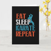 Eat slaap Karate repeat Kaart (Gele Bloem)