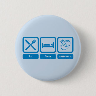 Eat, Slaap, LiveJournal Ronde Button 5,7 Cm