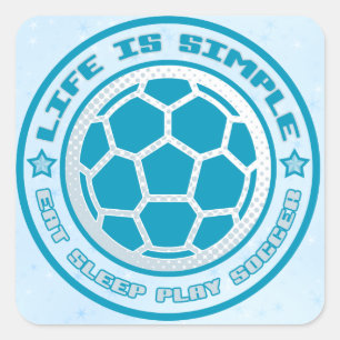 Eat, Slaap, Play Soccer Stickers