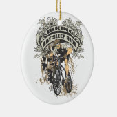 Eat, Slaap, Ride Biking Keramisch Ornament (Rechts)