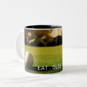 Eat, Slaap, Speel Golf Coffee Mok (Voorkant links)