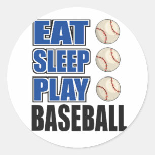 Eat, Slaap, Spel honkbal Ronde Sticker