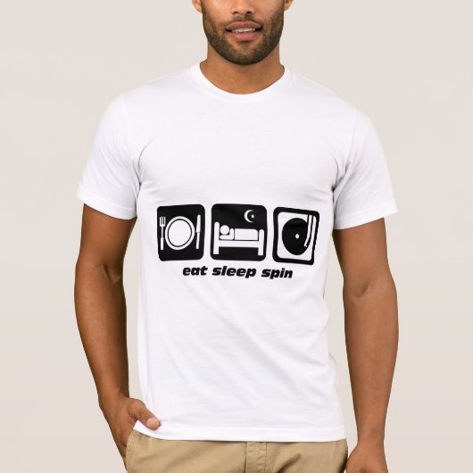 Eat slaap spin t-shirt (Voorkant)